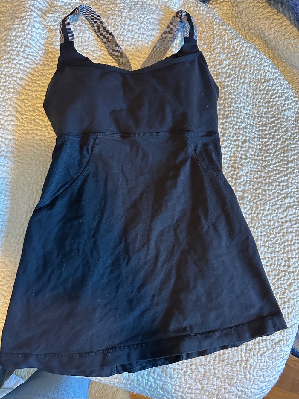 Lululemon Black & Gray Reflective Tank Top  - Size XS/S